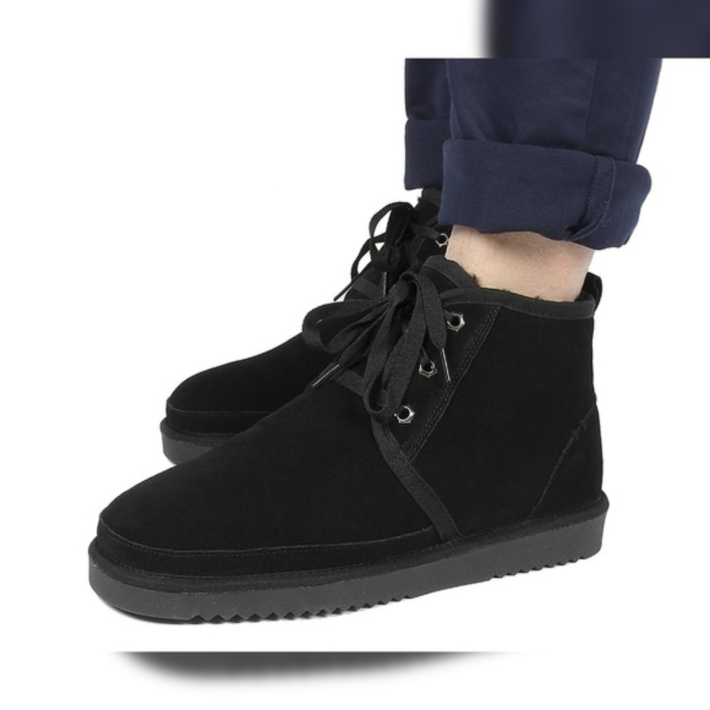 Mens "Mason" Sheepskin Fur Moccasins